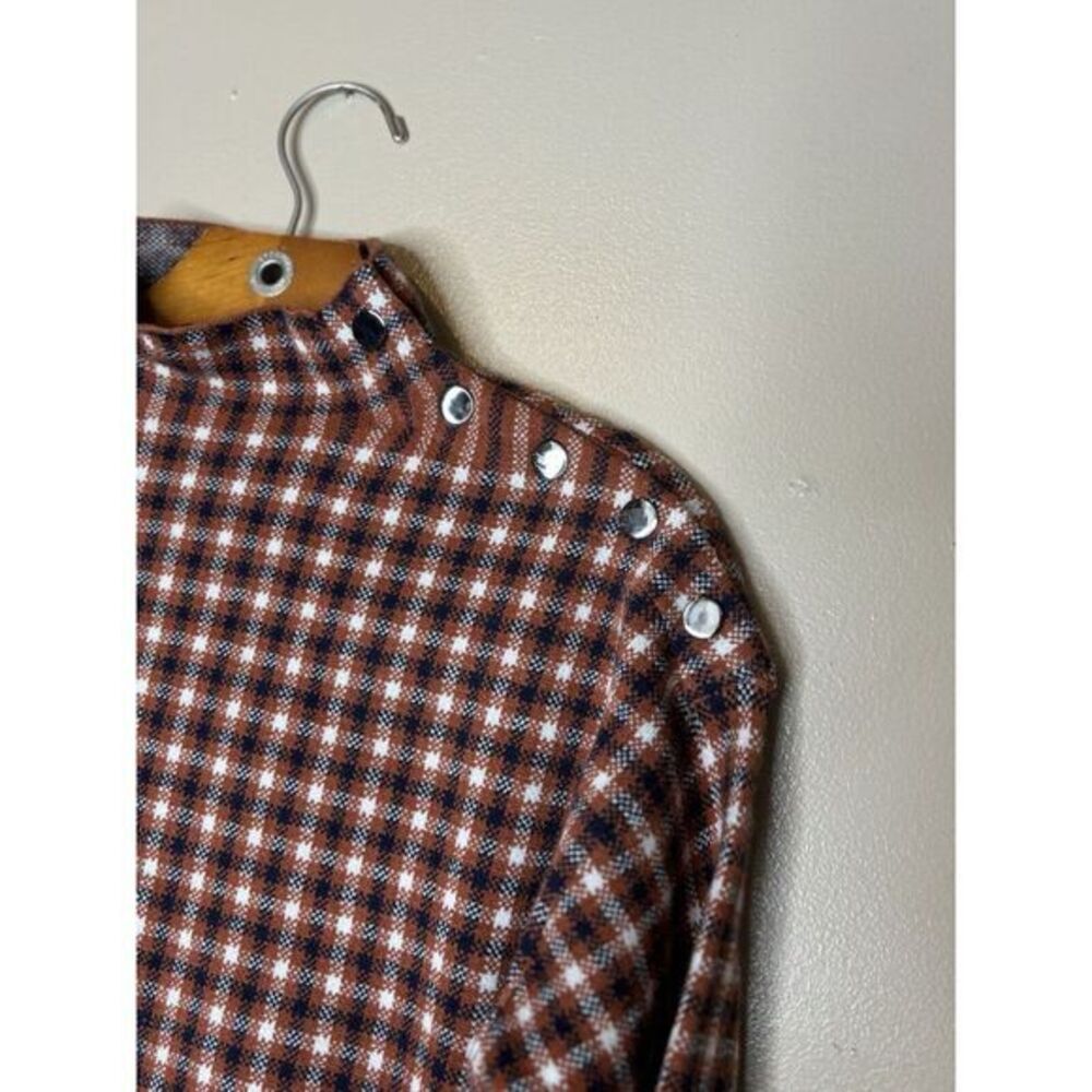 Women's Jones and Co Plaid Red/Blue/White Long Sleeve‎ Buttoned Shirt Size S - Picture 2 of 4